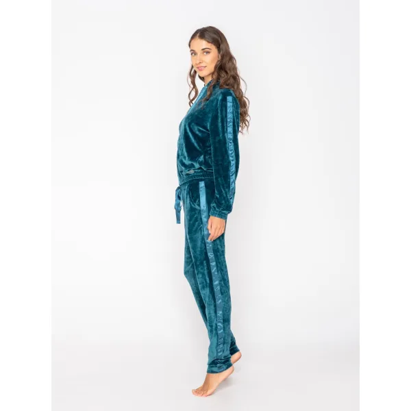 Luna Devoted Σετ Φούτερ Με Κουκούλα Και Στενό Παντελόνι - Πρασινο