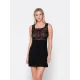 Luna Micro Touch Δαντελωτό Babydoll - Μαυρο Luna Micro Touch Δαντελωτό Babydoll - Μαυρο