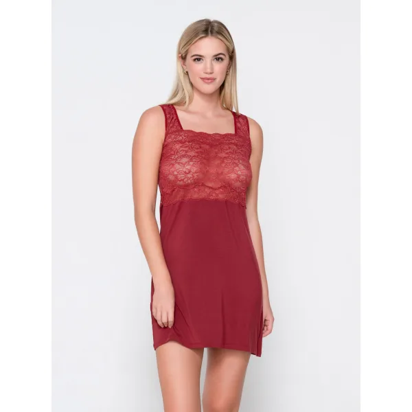 Luna Micro Touch Δαντελωτό Babydoll - Κοκκινο