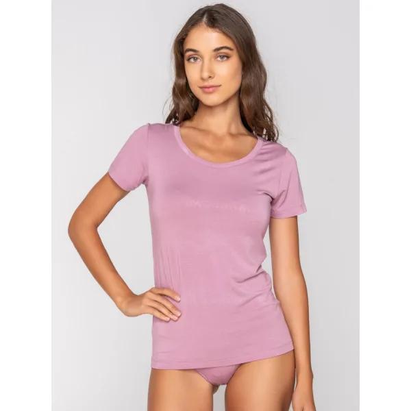 Luna Micro Touch Comfort T-Shirt Με Κοντό Μανίκι - Ροζ