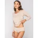 Luna Micro Touch Comfort T-Shirt Με Μακρύ Μανίκι - Μπεζ