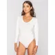 Luna Micro Touch Comfort Κορμάκι String Με Μακρύ Μανίκι - Ιβουαρ