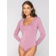 Luna Micro Touch Comfort Κορμάκι String Με Μακρύ Μανίκι - Ροζ