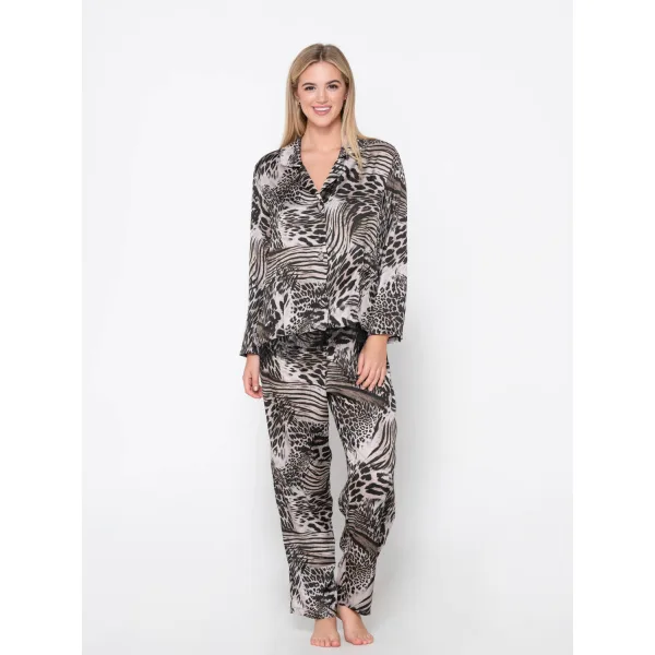 Prestige Animal Print Σετ Πιτζάμα - Εμπριμε