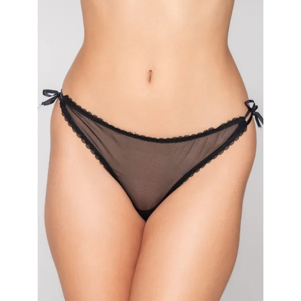 Luna Shiny String Με Στρας - Μαυρο