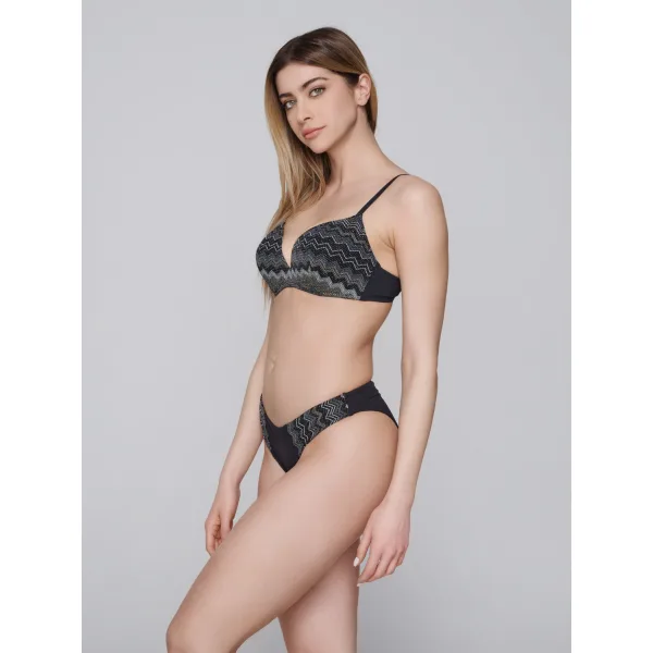 Topaz Lurex Μπικίνι Με Ελαφριά Ενίσχυση - Μαυρο