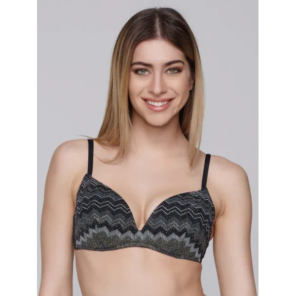 Topaz Lurex Μπικίνι Με Ελαφριά Ενίσχυση - Μαυρο