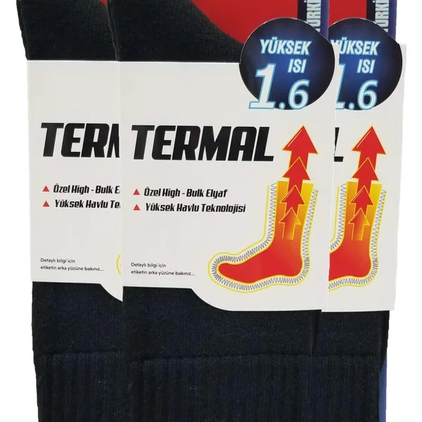 Sirin Corap Thermal Ανδρική Κάλτσα ισοθερμική με Ζεστή Επένδυση Μαύρo 40-45 9550