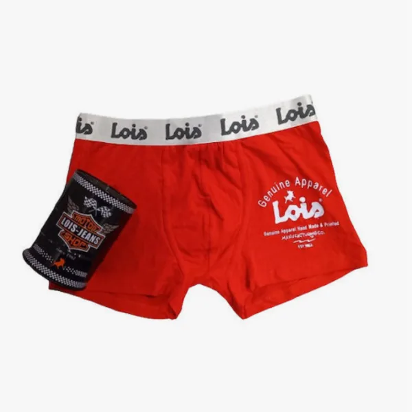 Admas Ανδρικό Μποξεράκι Hipster Boxer Κόκκινο Lois Genuine Apparel 48091 με δώρο Φανταστική μαύρη Κούπα 