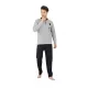 Rimoli Αντρική Βαμβακερή Ριμπ με ελαφρύ Fleece Πιτζάμα και Μεγάλα Μεγέθη Plus Size με 2 Κουμπιά Γκρί -Μαύρο κλασσικό σχέδιο με ρόμβο 2031