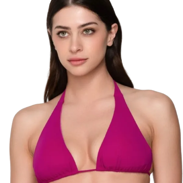 Luna Γυναικείο Τριγωνάκι Πολυμορφικό Μαγιό με Αφαιρούμενη επένδυση Κυκλάμινο 92066 Blue Sense Τriangle Τrasformer Magenta