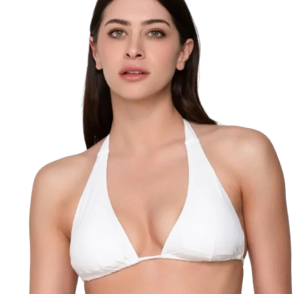 Luna Γυναικείο Λευκό Τριγωνάκι Πολυμορφικό Μαγιό με Αφαιρούμενη Επένδυση 92066 Blue Sense Τriangle Τrasformer 