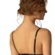 Milena by Paris Γυναικείο sexy  Bralette Lace Σουτιέν  Ροζ δαντέλα με φάσα μαύρη  010173