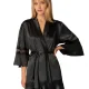 Milena by Paris Robe Γυναικεία Ρόμπα Σατέν με Δαντέλα Κυπαρισσί 005337