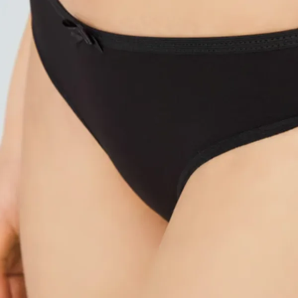 Cottonhill Γυναικείο Βαμβακερό Απλό Κλασσικό Σλιπ Μαύρο CH0849