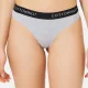 Cottonhill Γυναικείο Βαμβακερό Στρίνγκ String μe λάστιχο Γκρί με μαύρο λάστιχο CH0622