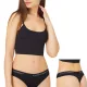 Cottonhill Γυναικείο Βαμβακερό Στρίνγκ String μe λάστιχο Μαύρο CH0622