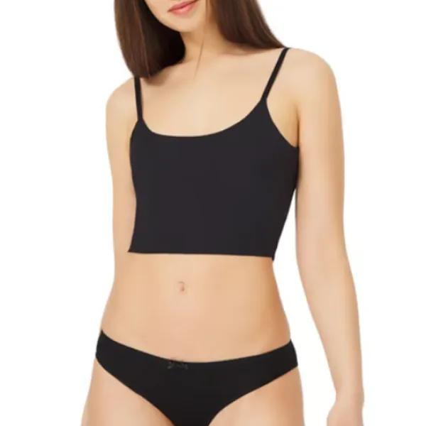 Cottonhill Γυναικείο Βαμβακερό Απλό Κλασσικό Σλιπ Μαύρο CH0849