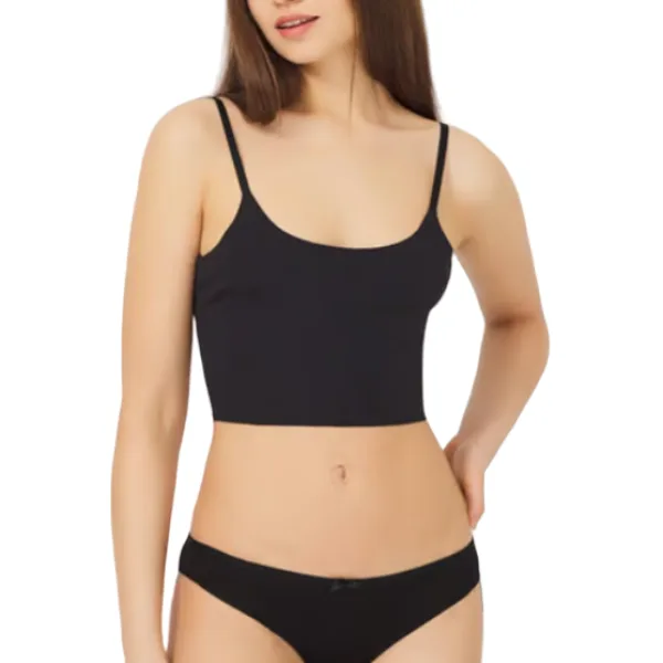 Cottonhill Γυναικείο Βαμβακερό Απλό Κλασσικό Σλιπ Μαύρο CH0849