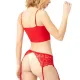 Cottonhill Γυναικεία Sexy Κόκκινη Ζαρτιέρα με δαντέλα CH4034 Garter Red