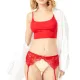 Cottonhill Γυναικεία Sexy Κόκκινη Ζαρτιέρα με δαντέλα CH4034 Garter Red