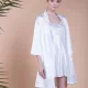 Milena by Paris Robe Ρόμπα Σατέν Ιβουαρ 005356